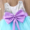 Newly Toddler Baby Girls Princess Sweet Formal Dress Sequined Lace Patchwork Knee-Length Tutu Dress 6M-5Y Q0716