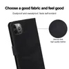 Skin Feel Hybrid Leather Wallet Case For Iphone 13 12 Pro Mini 11 XR XS MAX X 8 7 6 Contrast Color ID Slot Holder Flip Cover Lanyard