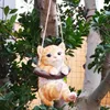 Oggetti decorativi Figurine Cat Hanging Garden Statua Collezione carina Decorazione Albero all'aperto Scultura in miniatura Ornamento Regali per bambini