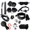 Nxy Adulto Brinquedos Jogos de Sexo Bondage BDSM Set Whip Gag Mamilo Gravatas Corda Algemas Handcuffs Brinquedos Para Casais EXóticos Y Lingerie Enfermeira Traje Cosplay 1201