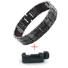 Trendy Tennis Men's Gun Color Pure Titanium Bracelets For Men Infra Red Bracelet Ions Germanium Promote Blood Circulation