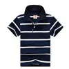 2-11Yrs Boy Short Shirt Tops Fashion Summer Kids Cotton Shirts High Quality Stripe Boys Clothes Children Clothing 210521