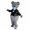 Halloween cinzento urso mascote traje de alta qualidade desenhos animados anime tema caráter carnaval unisex adultos outfit vestido de festa de aniversário de Natal