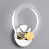 Lampes murales entrée LED anneau lumière cristal lumières pour salle de bain chambre El 1 pièces Annulus lampe maquillage moderne allée Arandela