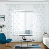 Panel Sheer Cortina cortinas cortinas para sala de estar El dormitorio Moderno Anillo Top Bordado Star and Moon Tulle Voile Drapes