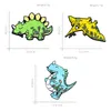 Pins, broches schattige dinosaurus emaille pin custom lezing gewoonte dier broche tas kleding revers badge cartoon sieraden voor kind vriend