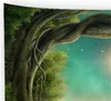 3D Nature Tree Art Hole جدار سجادة كبير معلق مرتبة البوهيمية البساط بطانية التخييم خيمة الخيال طباعة الغابات 485 5380232