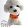 Halloween mascota perro gato collar calabaza accesorios desmontar ajustable con campana 200 piezas