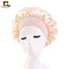 Moda Nightcap Kobiety Satin Sleep Hat Hair Silk Head Cap szerokie elastyczne zespół Cena fabryczna Ekspert Projekt Jakość Najnowszy styl Oryginalny status