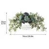 Dekorativa Blommor Kransar Lintel Dekoration Hängande Blommig Swag Bröllop Arch Krans Daglig europeisk stil Silkduk 76cm x 22cm Rose Garl