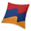 Poduszka/poduszka dekoracyjna Armeńska Trikolor Square Case Rzuć Armenia Flag Fash