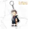 Haikyuu porte-clés acrylique volley-ball garçon Kingring Anime mignon dessin animé Shoyo Hinata porte-clés pendentif femmes accessoires Breloczek