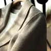 Abiti da donna Blazer Giacca da abito di lana primavera e autunno Versione coreana del cappotto a un bottone da ufficio delicato per auto-coltivazione Donna Tan