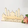 1 pcs Ramadan Kareem Party Decoration para Home Eid Mubarak Caixa de Presente de Sobremesa Bandeja Craft Islam Musne Festival Mesa Decoração