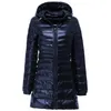 Down Jacket Women Brand Winter Warm 's Long Light White Duck 5XL 6XL 7XL Ultralight Hooded Coats 210913