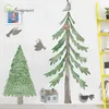 Large fresh Christmas tree wall stickers self-adhesive paper bedroom home decor living room background wall porch decoration 210705