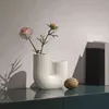 Nordic Ceramic Vase Simple Flower Pot Home Decoration Accessories Living Room Interior Office Desktop Table Bedroom Decor Garden 211222