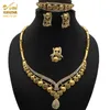 Set di gioielli Set di orecchini di fedi nuziali Set di braccialetti di gioielli africani Turco per donna Designer 24k Oro Ciondolo all'ingrosso Regalo H1022