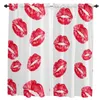 Curtain & Drapes Sexy Lips Watercolor Window Curtains For Living Room Bedroom Blinds Kitchen Treatments Panel