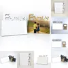 Sublimação em branco Photo Plate Português Alfabeto DIY álbum de fotos Decorações de casa Amor / Mãe / Família / 2021 Quadros de sublimação 591 v2