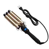 Elektrisch Haar Curler 3 Barrel Curling Iron Big Wave Hair Waver Tang Styling Tools LCD Display Hair Wand