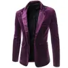 Abiti da uomo Blazer Giacca Moda Casual Velluto Abbigliamento Abito Vintage Rosso Nero Viola Taglia personalizzata Colore e carta