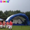 Ourdoor Event Mobile Opblaasbare Stage Dak Giant Blue and White Inflatables Stages Cover Dome Tunnel Tent te koop