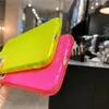 Coques antichoc en TPU souple pour iPhone 12 mini 7 8 Plus Couverture arrière de téléphone de couleur fluorescente au néon