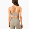 Yoga Outfit Sports Bra High Impact Rembourré Mince Bandoulière Halter Entraînement Sous-vêtements Crop Top Femmes Gym Pushup Gilet Brassiere H8209596