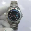 Montre De Luxe Mens Watches 그레이 티타늄 손목시계 오토매틱 무브먼트 블랙 페이스 메탈 스트랩 오렌지 스케일 Hanbelson