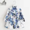 Vendita al dettaglio 2-8 anni bambina manica lunga cheongsam abito primavera autunno autunno estate stampa Q0716