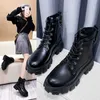 Mulheres Motorcycle Botas Nova Feminina Outono Moda Mulher Jason S Botas Baixo Salto Vintage Fivela Casual Lady Boots H1009