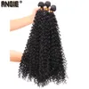 Extensions de cheveux synthétiques de couleur noire à haute température Afro Poules à cheveux bouclés de 1630 pouces de long tissage8619700