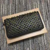 Portafogli stile lungo Pochette a spillo con pannelli Borse da donna in pelle verniciata di colore misto Rivetti Pochette da festa Borse da donna con Spik262g