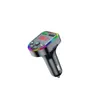 F5 Dual USB Car Charger Bluetooth 5.0 FM Transmitter RGB Atmosphere LED Light Car Charging Kit MP3 Player Wireless Handsfree o Receiver with Retail Box6320980