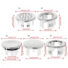 Övrigt bad toaletttillbehör Badrummet Basin Sink Overflow Ring Six-Foot Rund Infoga Chrome Hole Cover Cap