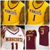 Nik1 NCAA College Minnesota Golden Gophers baskettröja 0 Payton Willis 1 Dupree McBrayer 2 Marcus Carr 3 Murphy Custom Stitched