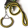 Pet Leashes Justerbar Nylon Dog Collar Set Soft Collars För Stora Hundar Avstå Bite Leash P Chain Rope