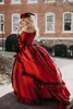 프린세스 레드 블랙 레이스 중세 판타지 라인 웨딩 드레스 빅토리아 할로윈 가장 무도회 볼 가운 퀸 퍼피 스위트 16 신부 파티 드레스