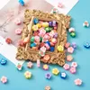 200pcs set Mixed Flowers Polymer Clay Cabochons No Hole Loose Beads For DIY Handmade Jewelry Making Scrapbooking Decoration261s