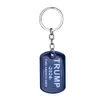 2024 Trump Print Key Ring Campaign Flag Pendant Rostfritt stål Keychain Jag är tillbaka Nyckelring U.S. Presidential Campaign