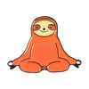 Bradypode Yoga Sloth Brooch Pins لطيف مينا كرتون حيوان طية صدر السترة للنساء الرجال أعلى اللباس cosage الأزياء المجوهرات و Sandy