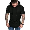 mens short hoodies di sport del manicotto