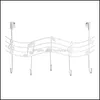 Rails Storage Organizacja domowa Organizacja Dom Gardenwavy Nuty Musical 5 Hooks Wall Monted Rack Stand Wieszk Elegant201g