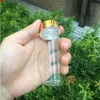 Frascos de armazenamento de vidro 65ml frascos com capa de parafuso de ouro Recipiente de presente 24pcshigh Qty