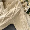 Gestricktes Top Damenmode Herbst Frühling Pullover Pullover Rücken Schnürung abgeschnitten Strickwaren 210507