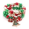 Girls Bracelet Jewelry Childrens Accessories Christmas Pendant Children Pearl Beaded 32C3