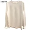 Simple Casual Loose Women T-shirt Solid Color O-Neck All-Match Tee Office Lady Design Soft T Shirts 1J092 210422