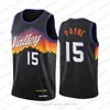 Phoenixsunsmen Devin 1 부커 Chris Paul Deandre Ayton Jae Crowder 2020-21 Black City Basketball Jersey New Uniform