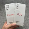 1.5mm Airbag Anti-Shock Crystal Clear TPU Fodral Skydd för Huawei P50 Pro Mate 40 Lite0 Honor V30 V40 X10 5G 100PC / Lot